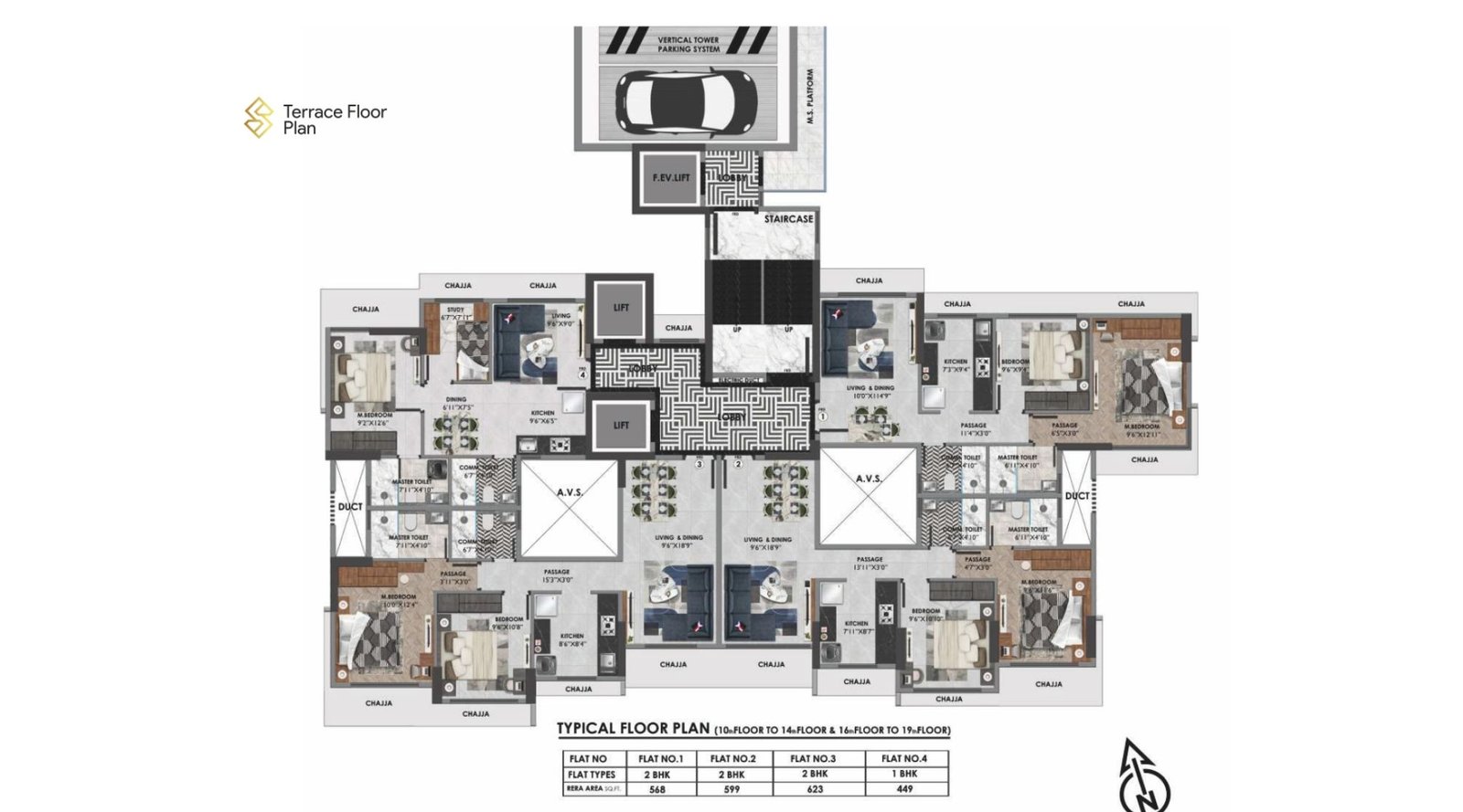 Sanghvi-Sapphire -Typical-Floor-Plan